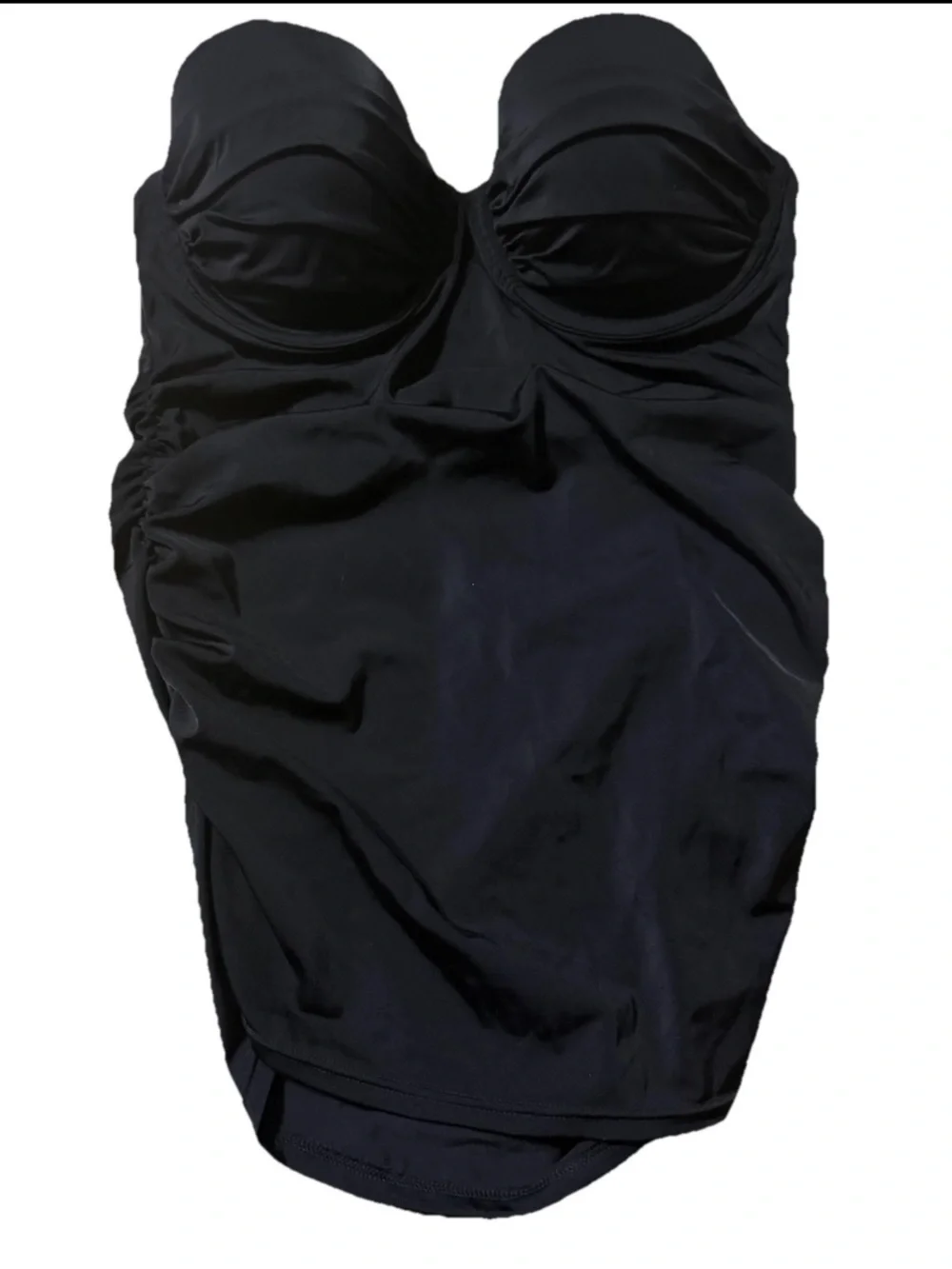 NEW Victorias Secret 34B Tankini Top Black Underwired Padded VS Swimsuit